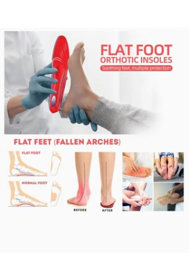 Generic Arch Support Orthotic Insoles,Soft Plantar Fasciitis Insoles, Shock Absorption Cushioning Shoes Insoles for Flat Feet Heel Spurs Foot Pain overpronation for Men Women(L 44-45)  - Image 5