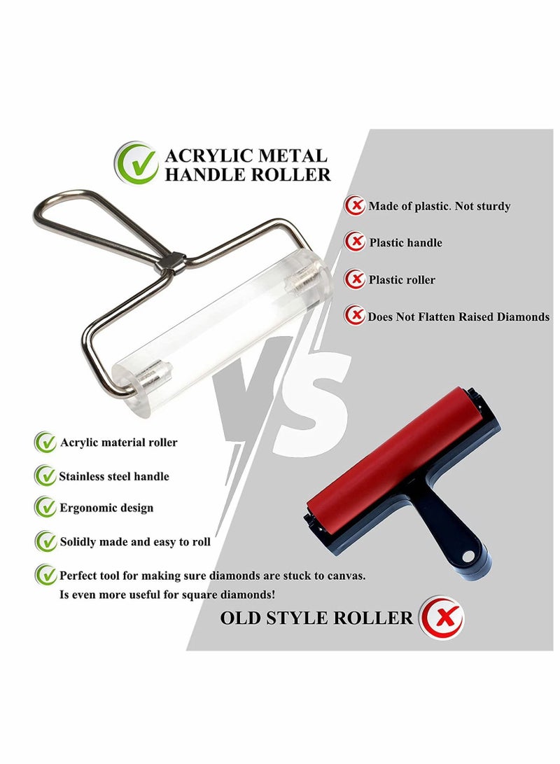Y&D Diamond Painting Roller, Acrylic Clay Roller with Stainless Steel Handle  - Image 4