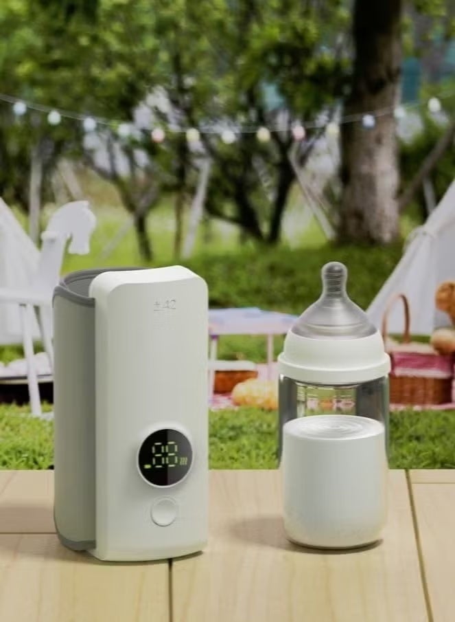 ELTRAZONE USB Rechargeable Baby Bottle Warmer with Digital Display, 6 Temperature Levels, Portable Breast Milk & Formula Warmer, Adjustable Temperature Control, Fast Heating Design, Travel-Friendly Baby Feeding Warmer for Home, Car & Outdoor Use - Image 3