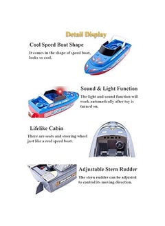 Generic Speed Boat Water Toy, Electric Patrol Boat Coast Guard Vessel Toy Police Speedboat Ship Model Toy Yacht Boat Bath Toy with Siren and Lights (Grey 2)  - Image 5