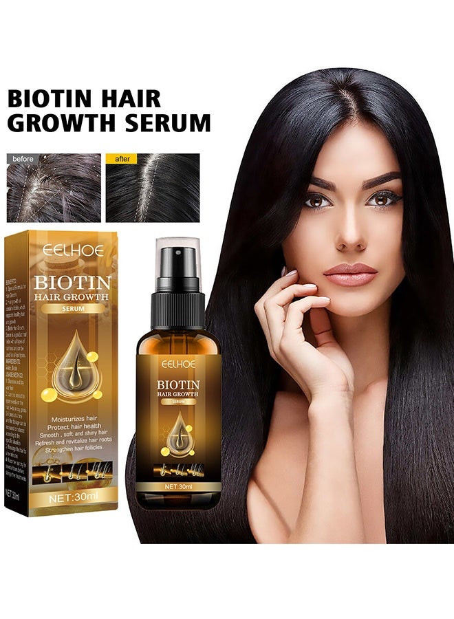 EELHOE Biotin Hair Growth Serum, Hair Essential Spray, Biotin Thickening Herbal Serum, Anti Hair Loss Serum For Hair Growth And Hair Loss, Hair Regrowth For Thicker Longer Fuller Hair - Image 1