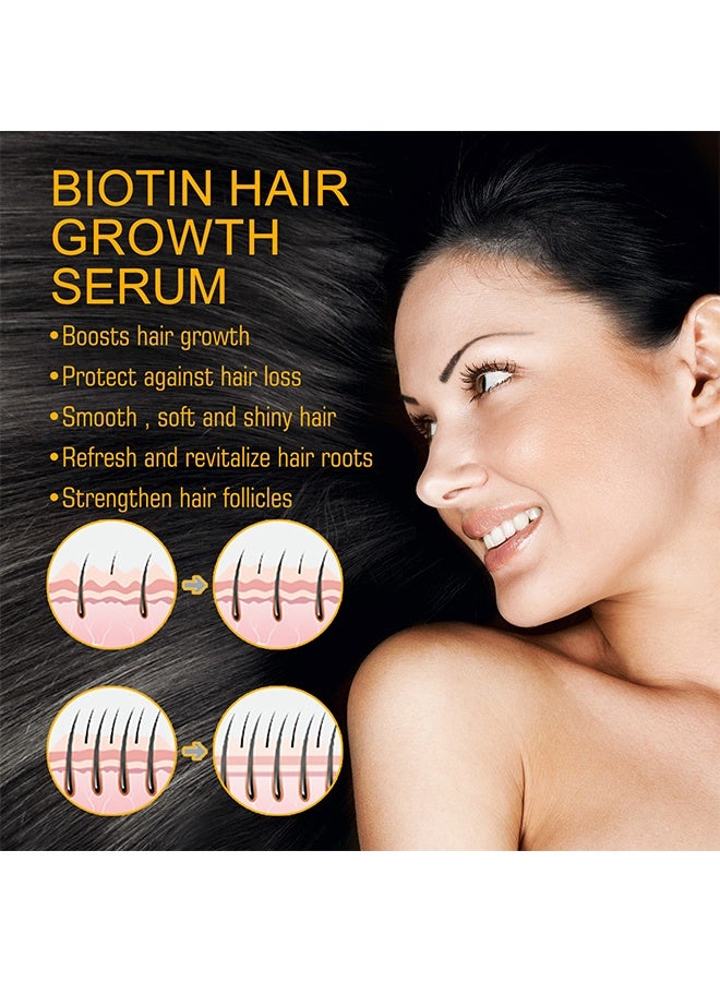 EELHOE Biotin Hair Growth Serum, Hair Essential Spray, Biotin Thickening Herbal Serum, Anti Hair Loss Serum For Hair Growth And Hair Loss, Hair Regrowth For Thicker Longer Fuller Hair - Image 5