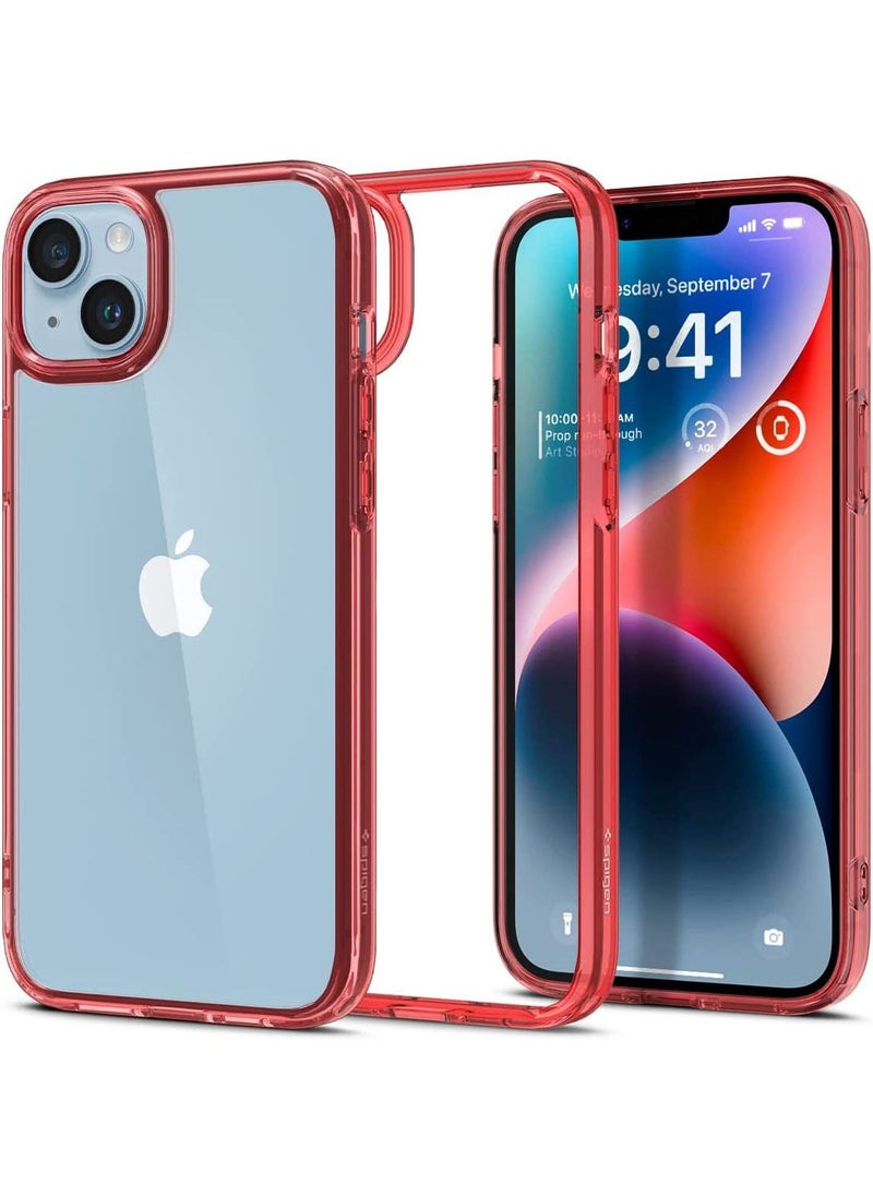 Spigen - Ultra Hybrid iPhone 14 Case Cover - Red Crystal - Image 1