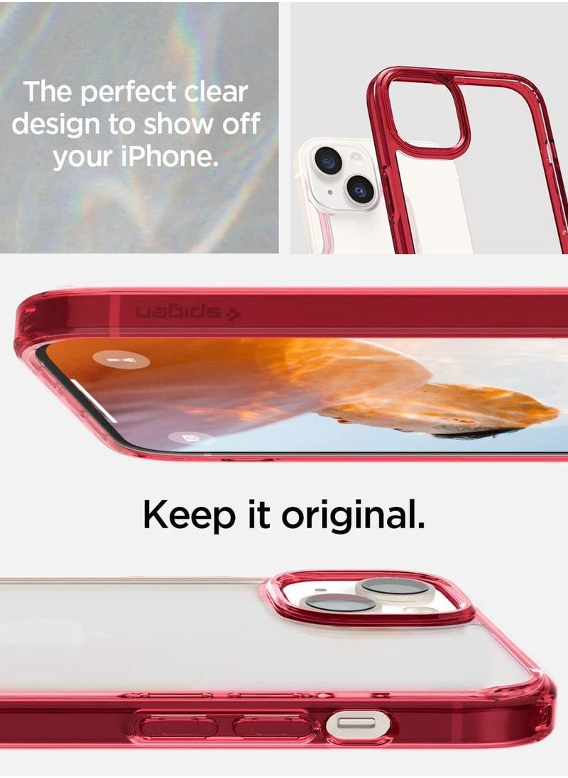 Spigen - Ultra Hybrid iPhone 14 Case Cover - Red Crystal - Image 1