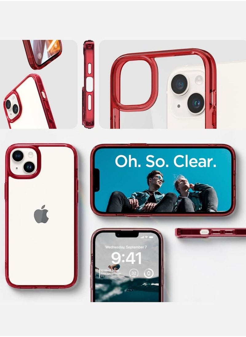 Spigen - Ultra Hybrid iPhone 14 Case Cover - Red Crystal - Image 1