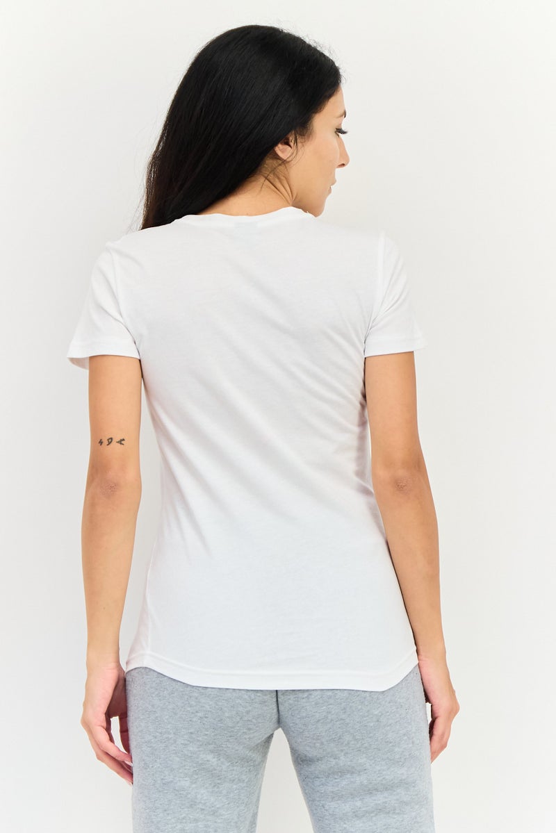 PUMA تي شيرت تدريب قصير الأكمام للنساء بتصميم عادي، أبيض - Image 3