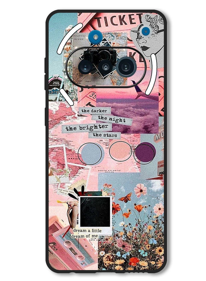 Theodor Case Compatible with Nothing Phone 3a Protection Shockproof Bumper Cover The Darker The Night - Image 1