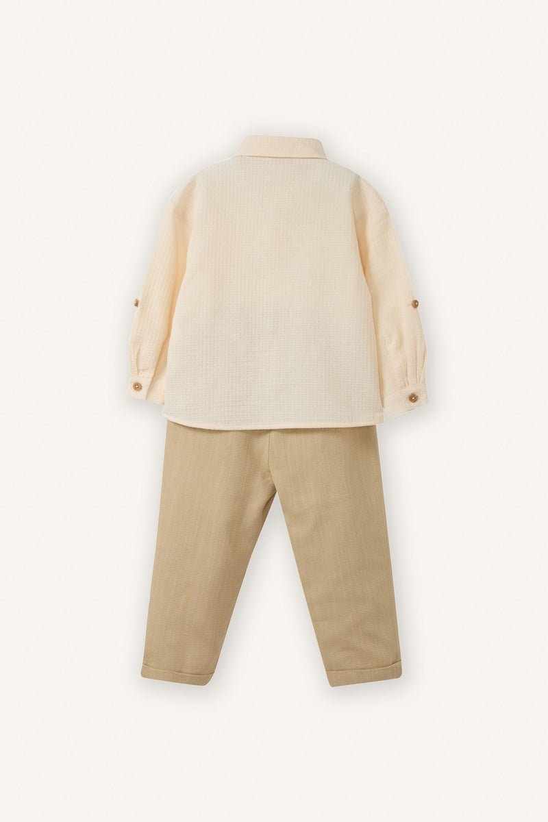 ديفاكتو طقم بيبي اولادي وافل قصة عادية - قطعتين - Image 4