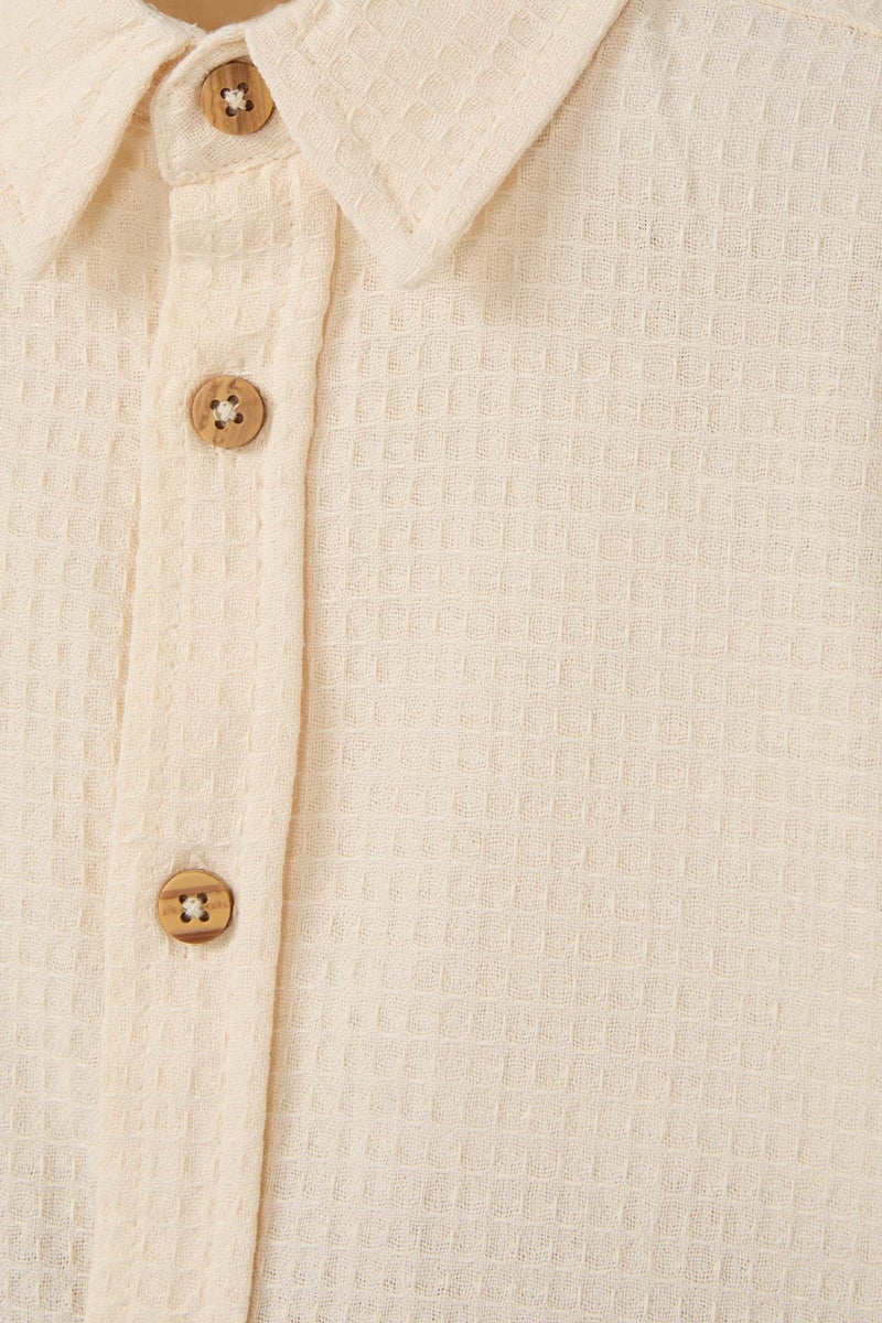 ديفاكتو طقم بيبي اولادي وافل قصة عادية - قطعتين - Image 3