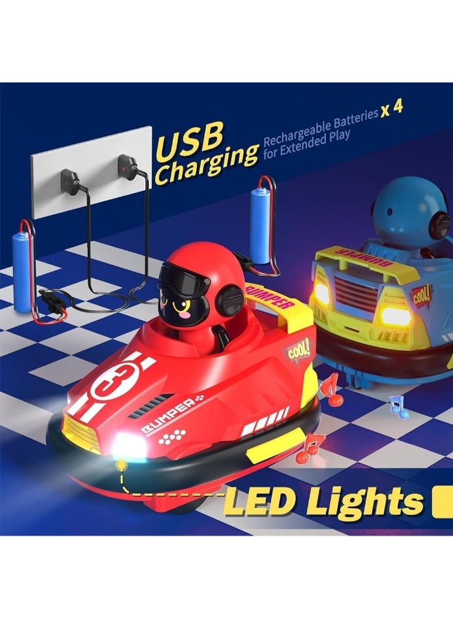 TOY GARDEN Pop-Up RC Battle Cars – Set of 2 Remote Control Stunt Cars with LED Lights, Sound & Eject Feature – Racing Toy Gift for Boys & Girls - Image 3