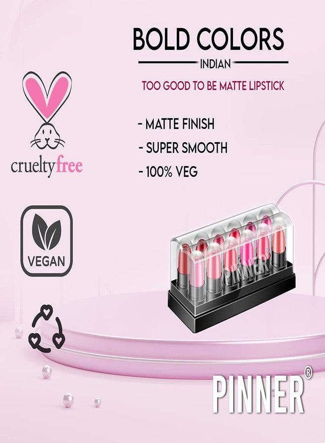 PINNER English Look Mini Pocket Lipstick Combo (Red,Magenta, Mauve, Purple, Peach, Cherry, Nude, Maroon, Brown, Pink, Disco Orange, Chocolate, 17.5 g) - Image 3