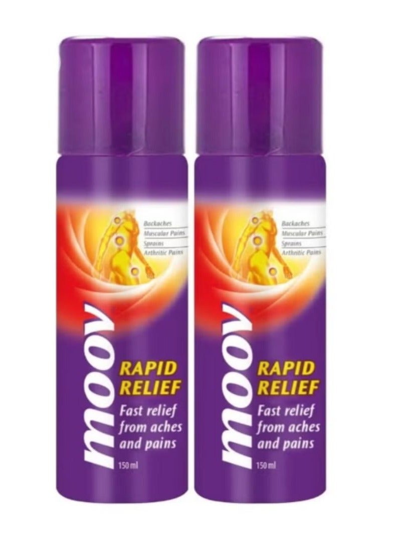 Moov Pack of 2 Moov Spray Rapid Pain Relief 150ml - Image 1
