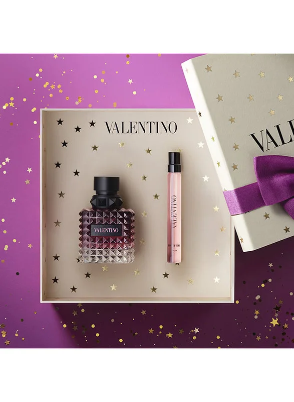 VALENTINO  Born in Roma Donna Giftset - Eau de Parfum Intense 50ml & Travel spray 10ml for Women | Best Price UAE