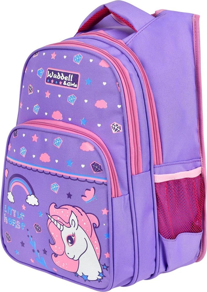 Waddell Licensed Lilac Little Horse Patterned Primary School Backpack and Lunchbox  - Image 3