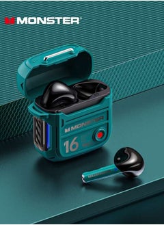 Monster Monster Airmars XKT16 Wireless Headphones Bluetooth Earphones Low Latency Noise Reduction Headphones Large Battery Capacity for Sports Games Headset Green  - Image 3