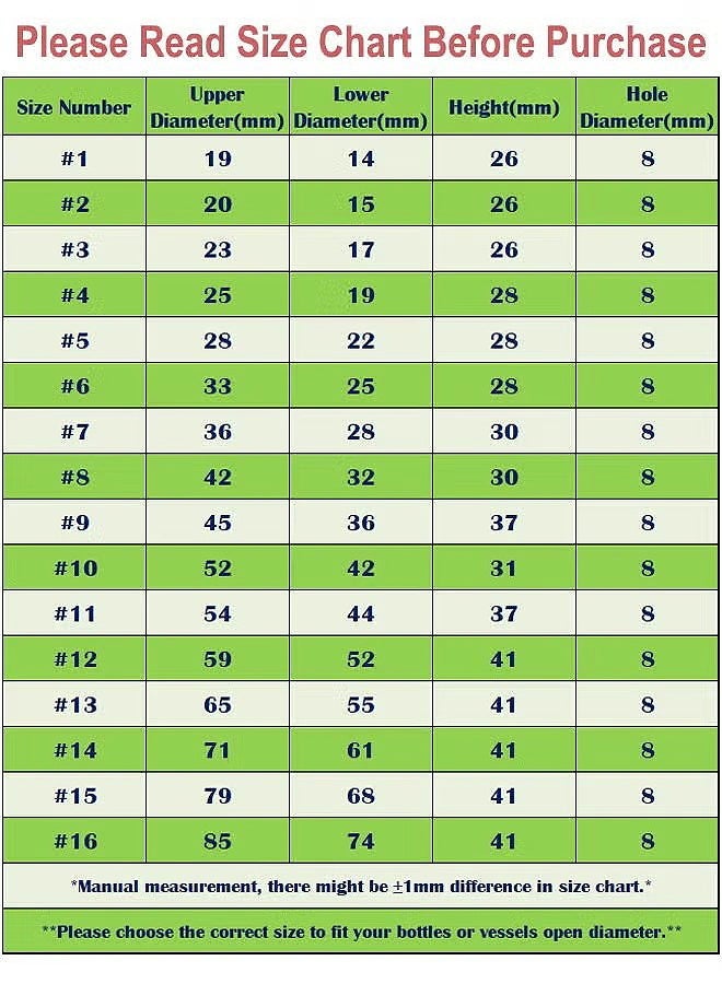 اتش اس 3 قطع سدادة سيليكون للتخمير مع ثقب لصمام الهواء لصناعة النبيذ في المنزل، سدادة مطاطية بديلة (#3) - Image 3