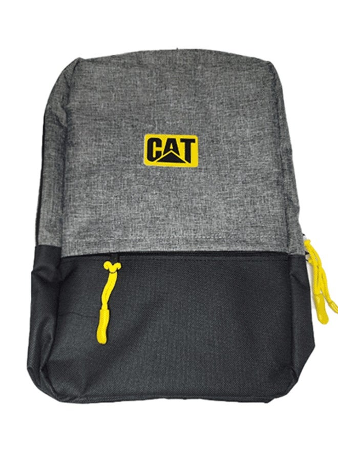 CAT - CAT Casual Shoulder Bag with Multiple Pockets - Durable Fabric, Grey and Black - Image 1