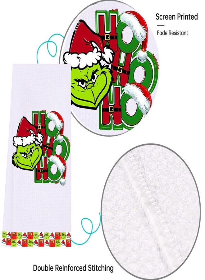 LXOMILL Christmas Grinch Kitchen Towels, Grinch Bathroom Hand Towels, Grinch Christmas Decorations, Grinch Kitchen Towels, Grinch Bathroom Decor, Housewarming Gift, Host Hostess Gift - Image 4
