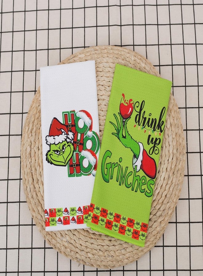 LXOMILL Christmas Grinch Kitchen Towels, Grinch Bathroom Hand Towels, Grinch Christmas Decorations, Grinch Kitchen Towels, Grinch Bathroom Decor, Housewarming Gift, Host Hostess Gift - Image 5