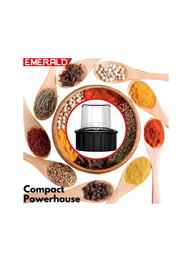 Emerald Masterblender Duo 1.5 Litre Glass Blender & 250 Gms Dry Grinder, 800 Watts, EK732MBG. - Image 2