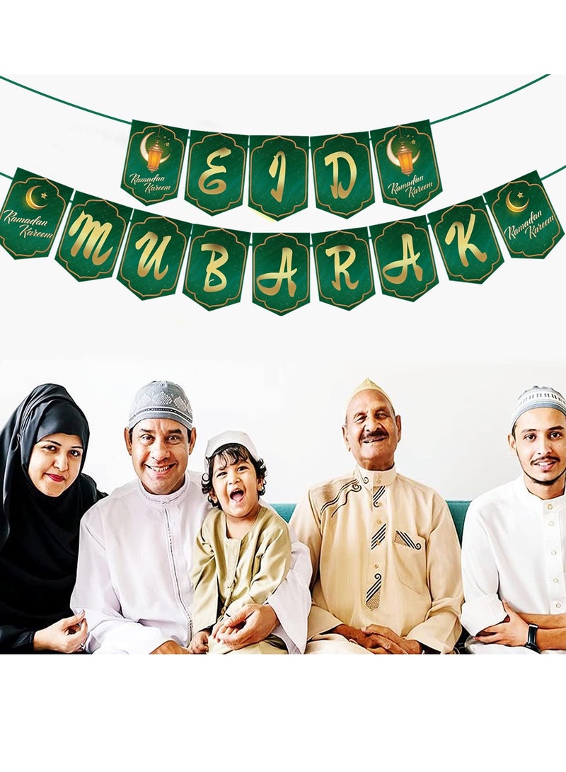general 1 Set Ramadan Banner Ramadan Decorations For Home Eid Mubarak Banner Set Home Party Ramadan Kareem Banner For Ramadan Kareem Decorations - Image 3