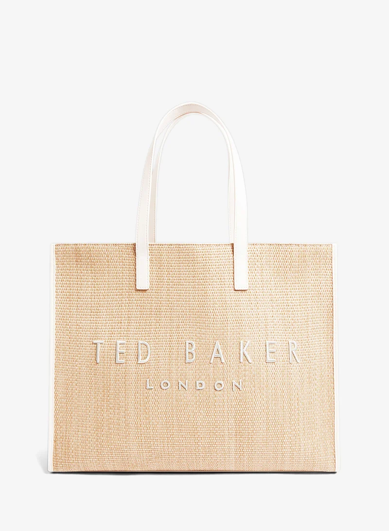 Ted Baker Pallmer Faux Raffia Large Icon Tote