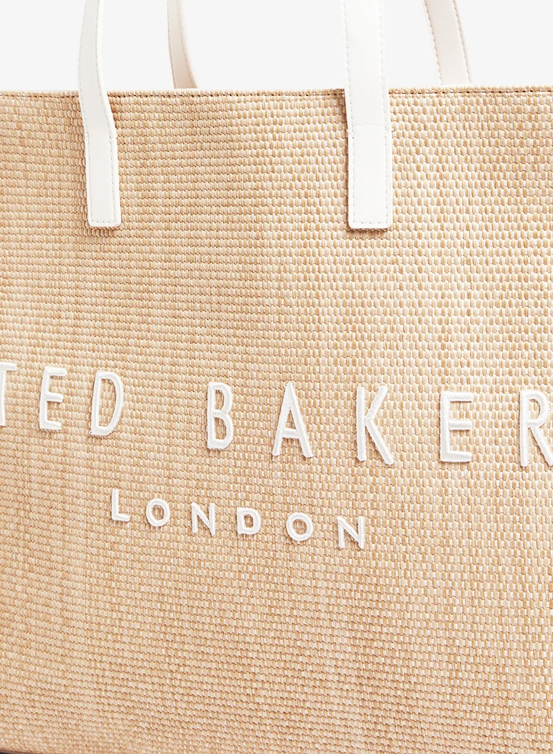 Ted Baker  Pallmer Faux Raffia Large Icon Tote for Women | Best Price UAE