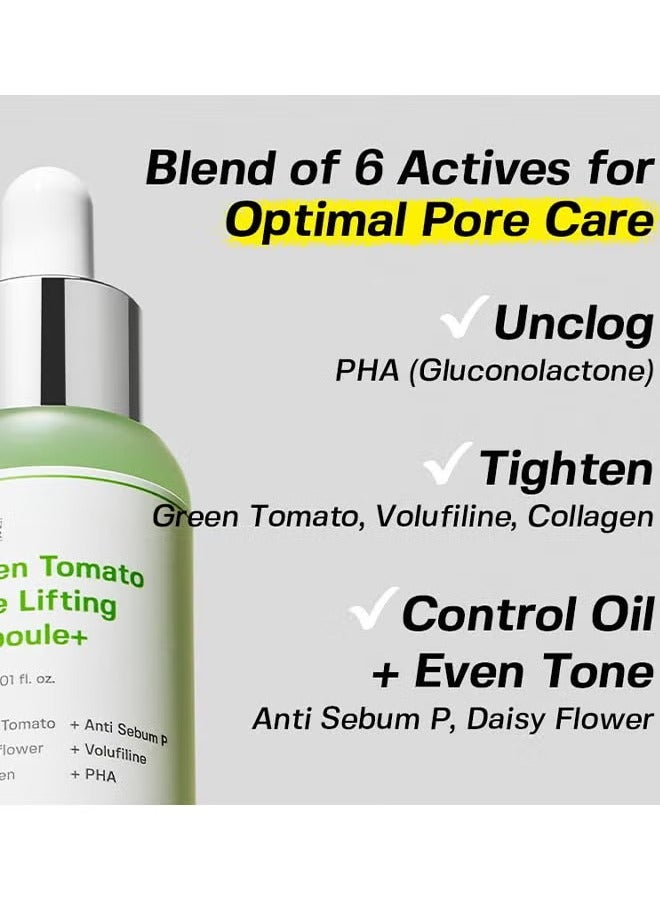 SUNGBOON EDITOR Green Tomato Pore Lifting Ampoule, Pore Tightening Serum, 30ML - Image 2