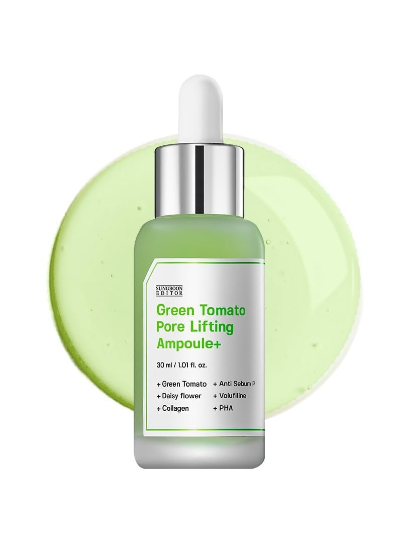 SUNGBOON EDITOR Green Tomato Pore Lifting Ampoule, Pore Tightening Serum, 30ML - Image 1