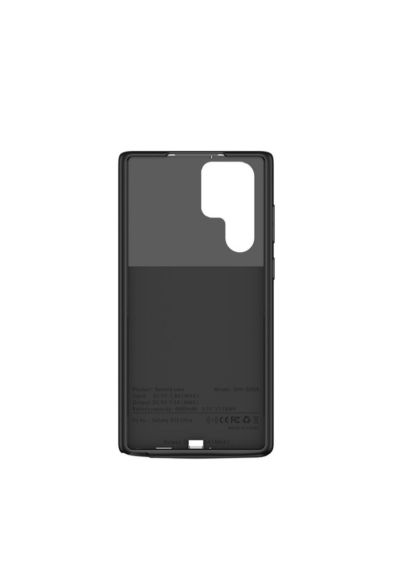 GULFLINK Wireless Protective Charging Case Cover For Samsung Galaxy S22 Ultra 4800mah Black  - Image 2
