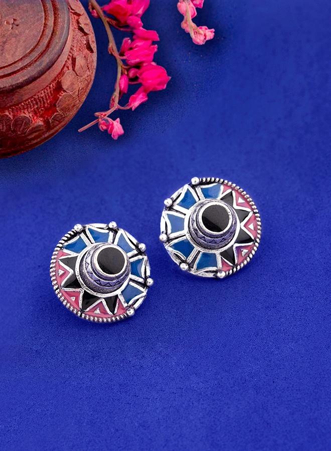 VOYLLA Kalbelia Enameled Stud Earrings - Image 1