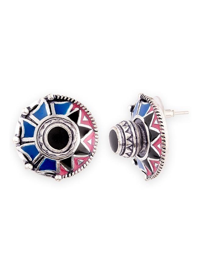 VOYLLA Kalbelia Enameled Stud Earrings - Image 3