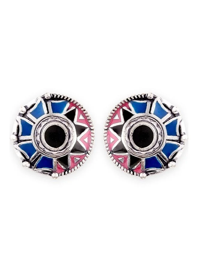 فويلا أقراط مسمار مطلية بالمينا من كالبيليا