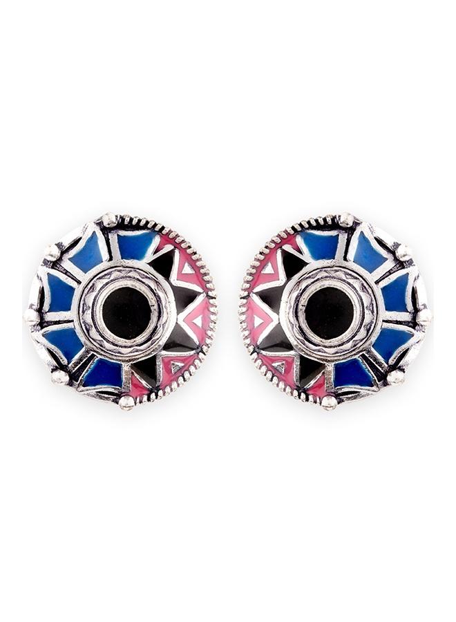 VOYLLA Kalbelia Enameled Stud Earrings - Image 2