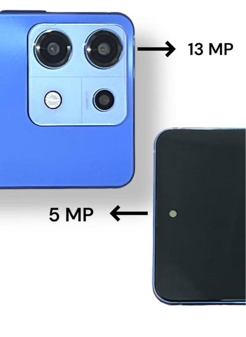 في فون - هاتف ذكي Note 13 Pro بذاكرة وصول عشوائي 4+3 جيجابايت وذاكرة قراءة فقط 64 جيجابايت وشاشة كاملة عالية الدقة 6.8 بوصة، أرجواني - Image 1