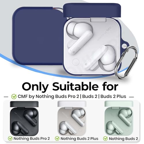 Cocoonkart Soft Silicone Case Cover for CMF by Nothing Buds Pro 2 | Buds 2 | Buds 2 Plus (Blue) - Image 2