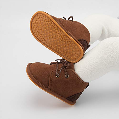 Meckior Baby Booties Newborn Infant Unisex Baby Girls Boys Velvet Rubber Anit-Slip Sole Shoes Toddler Fleece Cozy Winter Warm Prewalker Boots - Image 2