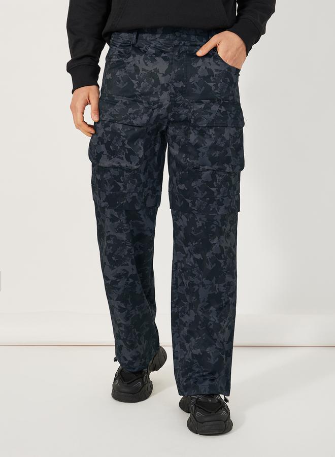 Styli Premium Camouflage Print Relaxed Fit  Cargo Pants  - Image 1