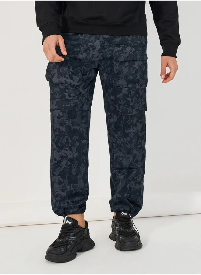 Styli Premium Camouflage Print Relaxed Fit  Cargo Pants