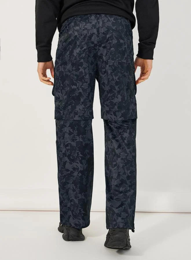 Styli Premium Camouflage Print Relaxed Fit  Cargo Pants