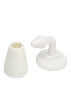 NIBEMINENT Plastic Door Bumper White 9.1x5.1x5.6centimeter  - Image 2