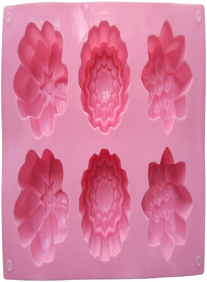 TREXEE Silicone Mold 3D Flower Shape Muffin Mould Non Stick Flexible Bakeware Chocolate Cupcake Mould Candy Ice Mould DIY Baking Tray Soap Mould Cake Mould - Image 2
