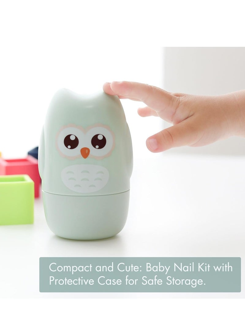 جونيس مجموعة الأظافر للأطفال ، مجموعة العناية بالأظافر للأطفال 4 في 1 مع حالة لطيفة ، مقصات الأظافر للأطفال ، مقص ، ملف الأظافر والمقصات ، مجموعة مناكير للأطفال ومجموعة مناكير للأطفال حديثي الولادة والرضيع والطفل الصغير والأطفال (الأخضر) - Image 4