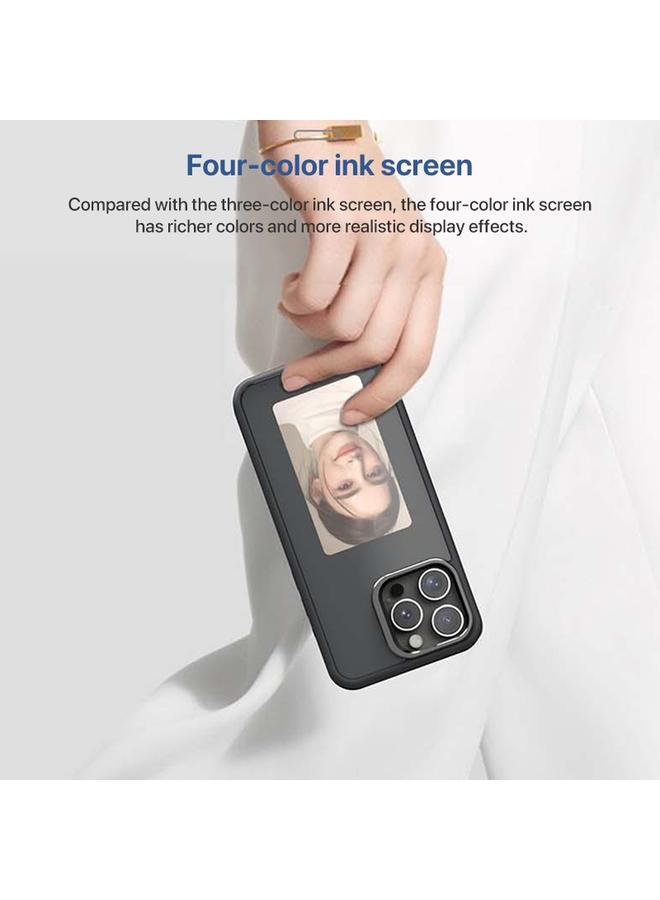 S-TOP Case For iPhone 14 / 13 Four-Color E-ink Screen NFC DIY Phone Case - Image 3
