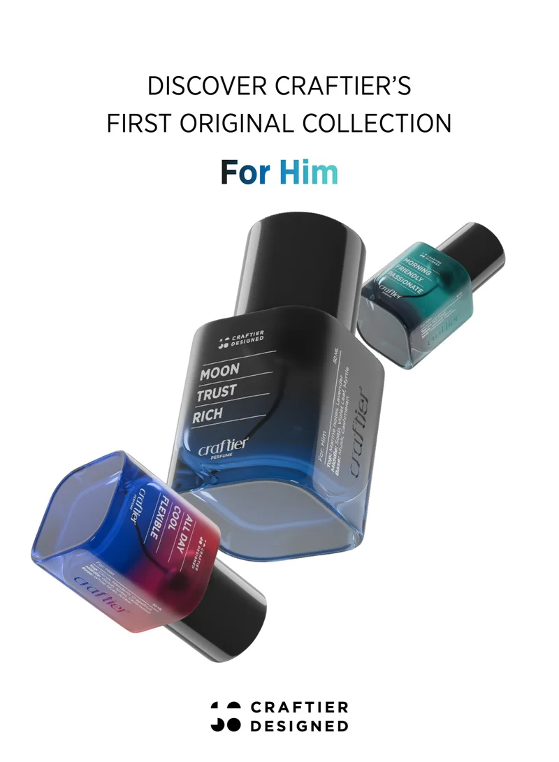 Craftier Perfume All Day Cool Flexible Craftier Designed ALL DAY COOL FLEXIBLE Eau De Parfum For Men - 50ml, Long Lasting Aromatic Perfume, Longevity Upto 24 Hours, Premium Men's Fragrance For Summer for Men | Best Price UAE