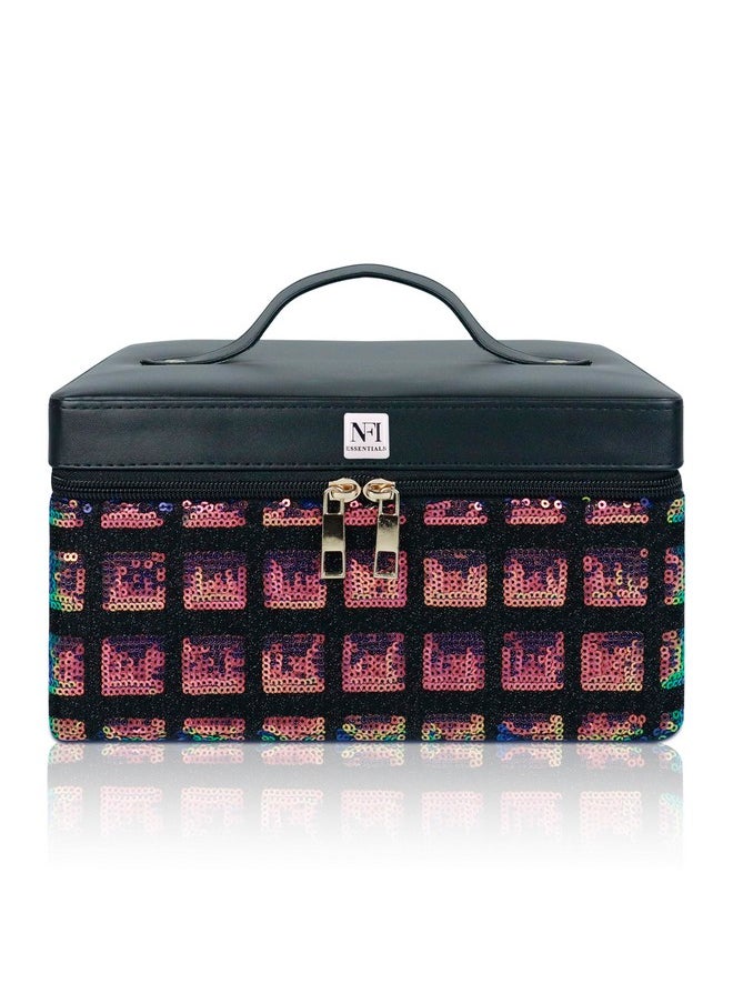NFI essentials NFI essentials Makeup Organizer Box Makeup Vanity Box Cosmetic Box for Women Bridal Makeup Storage Box Jewelry Box Makeup Kit Box  - Image 2