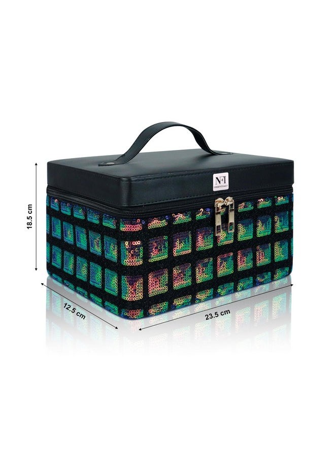 NFI essentials NFI essentials Makeup Organizer Box Makeup Vanity Box Cosmetic Box for Women Bridal Makeup Storage Box Jewelry Box Makeup Kit Box  - Image 5