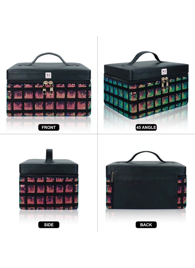 NFI essentials NFI essentials Makeup Organizer Box Makeup Vanity Box Cosmetic Box for Women Bridal Makeup Storage Box Jewelry Box Makeup Kit Box  - Image 4