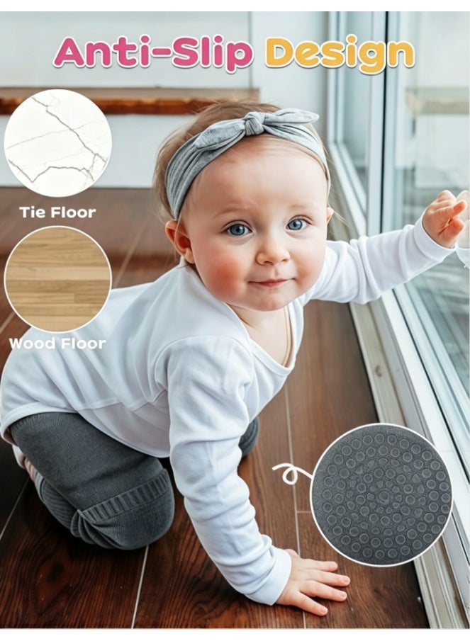 5 Pairs Baby Knee Pads for Crawling, Breathable Summer Baby Crawling Knee Pads, Anti Slip Knee Pads, High Elastic Soft Baby Knee Protectors Leg Warmers for Baby Toddler Girls Boys (Dark Gray) - Image 3