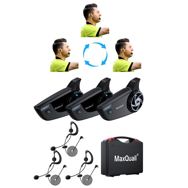 Maxquall 28 Person Referee Headset Communication System Sets S8 Pro Football Microphone Wireless Soccer Headsets 3S8 ProModel 1 Overhook Earphone - Image 2